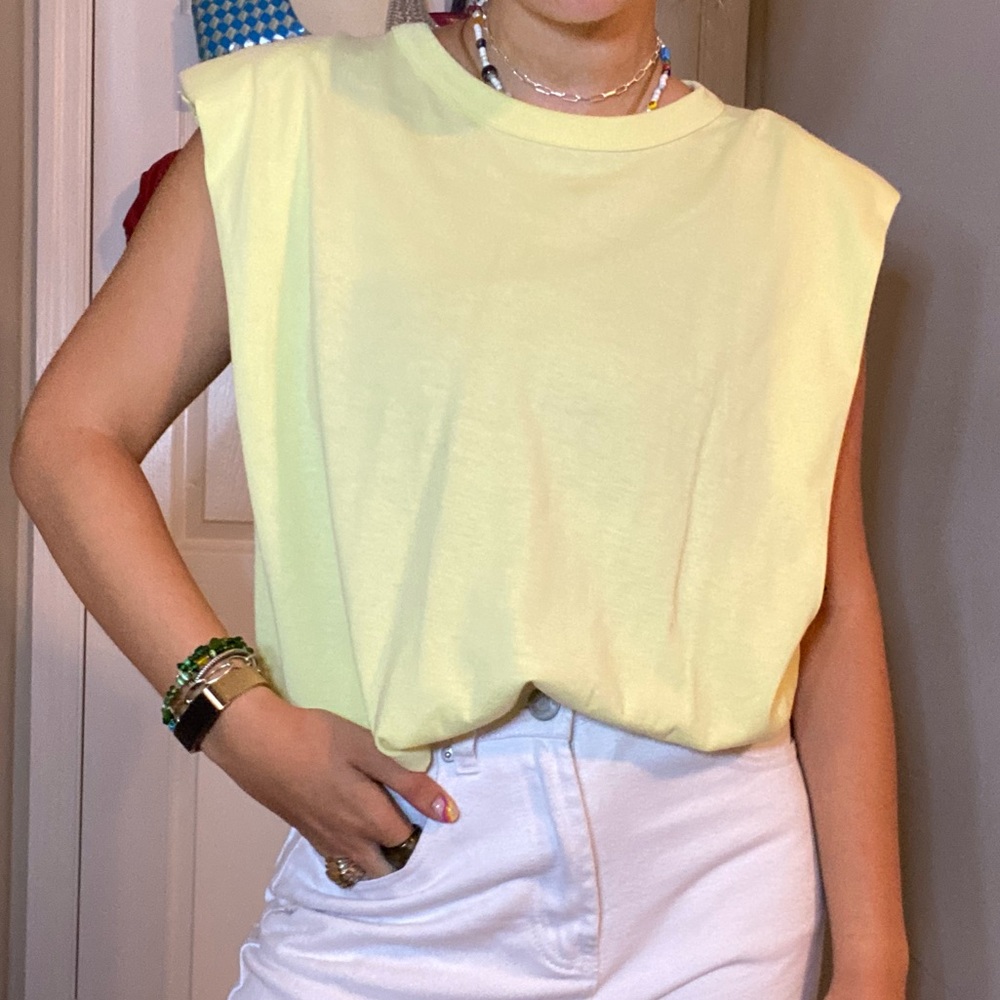 Frankie Shop Padded Shoulder Tee T Shirt